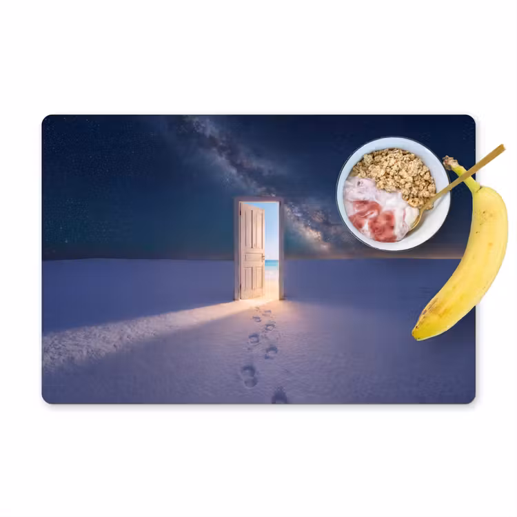 Placemat - 6 stuks - Deur - Sneeuw - Strand — 1
