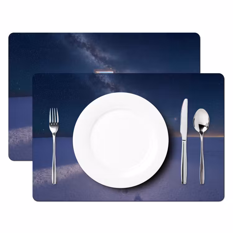 Placemat - 6 stuks - Deur - Sneeuw - Strand — 2