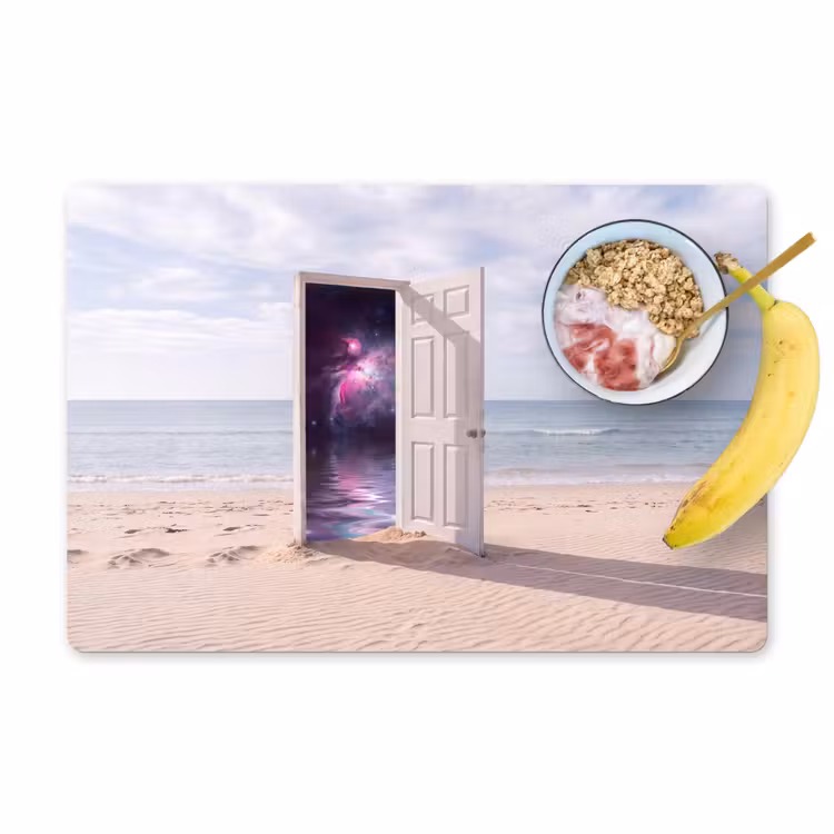 Placemat - 6 stuks - Deur - Strand - Kosmos — 1