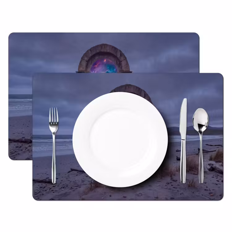 Placemat - 6 stuks - Poort - Strand - Ruimte — 2