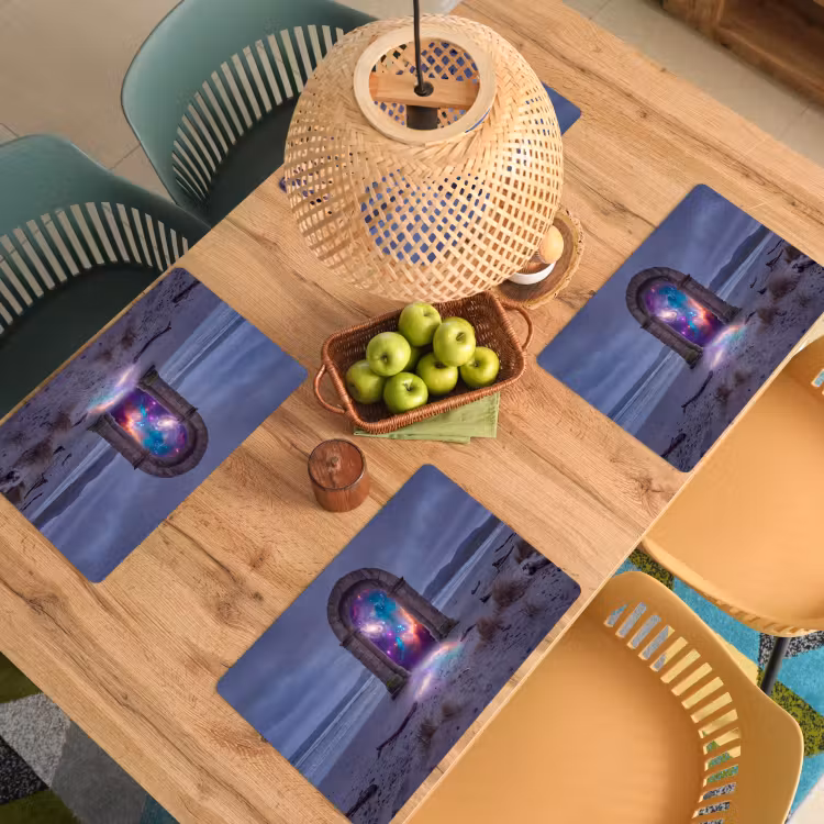 Placemat - 6 stuks - Poort - Strand - Ruimte — 4