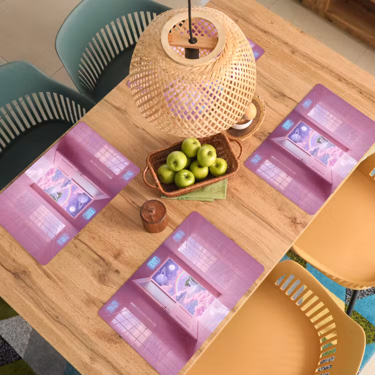Placemat - 6 stuks - Roze deur - Fantasie — 4