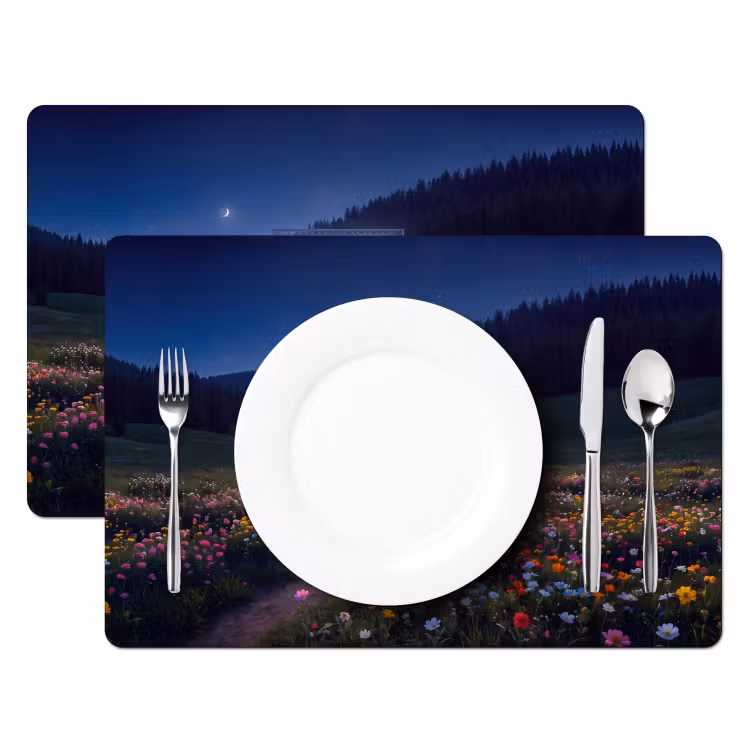 Placemat - 6 stuks - Scherm - Stad - Natuur — 2