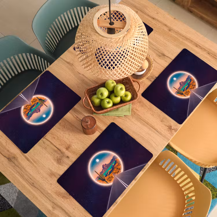 Placemat - 6 stuks - Weg - Woestijn - Natuur — 4