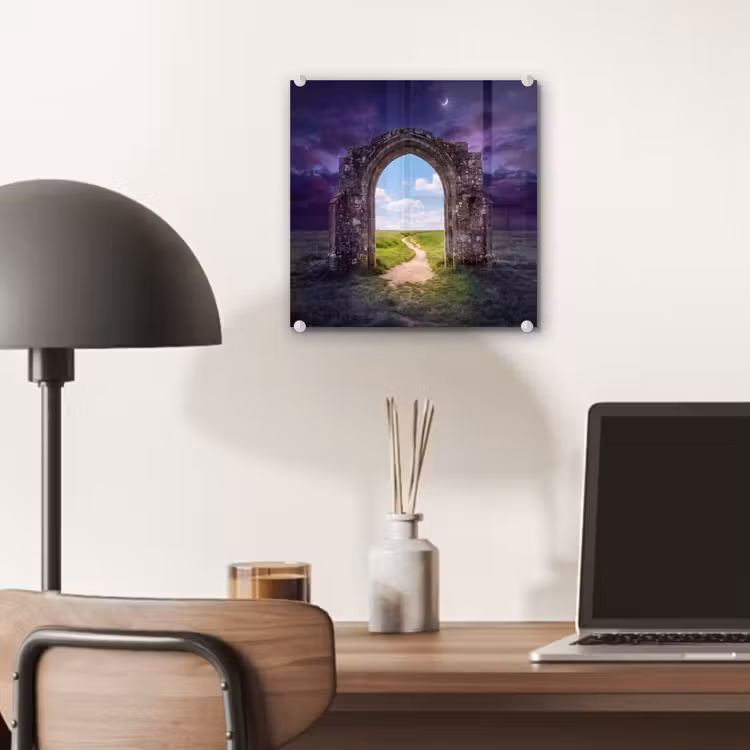 Glas schilderij - Boog - Landschap - Contrast — 7