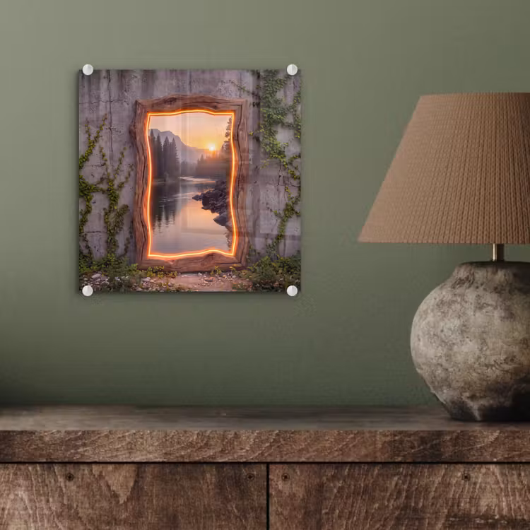Glas schilderij - Landschap - Kader - Licht — 4