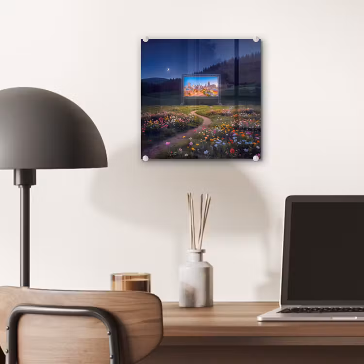 Glas schilderij - Scherm - Stad - Natuur — 7