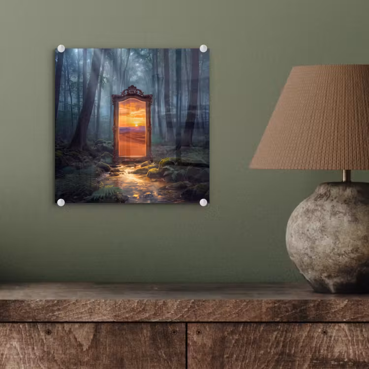Glas schilderij - Spiegel - Bos - Natuur — 4