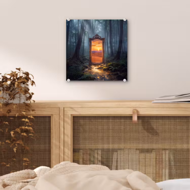 Glas schilderij - Spiegel - Bos - Natuur — 5