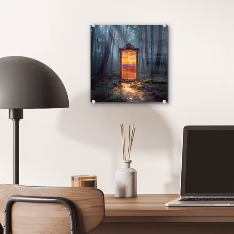 Glas schilderij - Spiegel - Bos - Natuur — 7