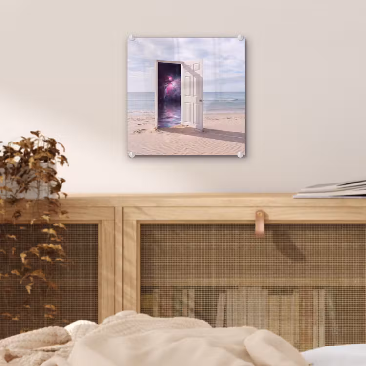 Glas schilderij - Deur - Strand - Kosmos — 5