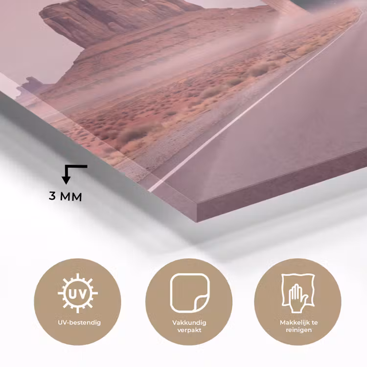 Glas schilderij - Landschap - Poort - Ruimte — 3