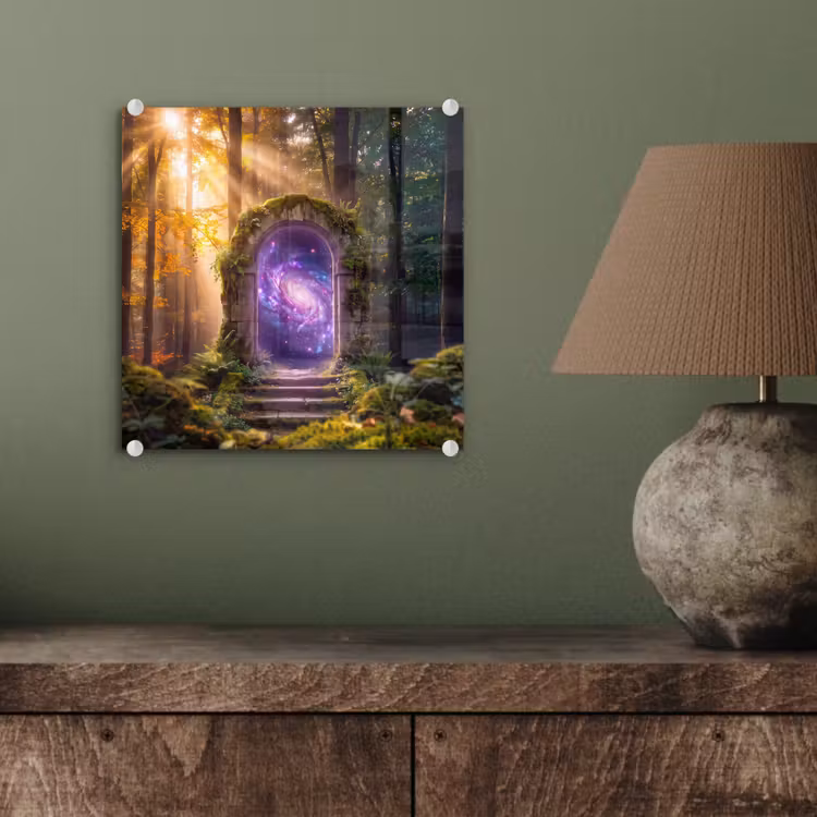 Glas schilderij - Poort - Kosmos - Bos — 4