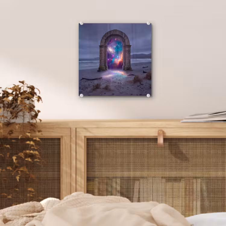 Glas schilderij - Poort - Strand - Ruimte — 5