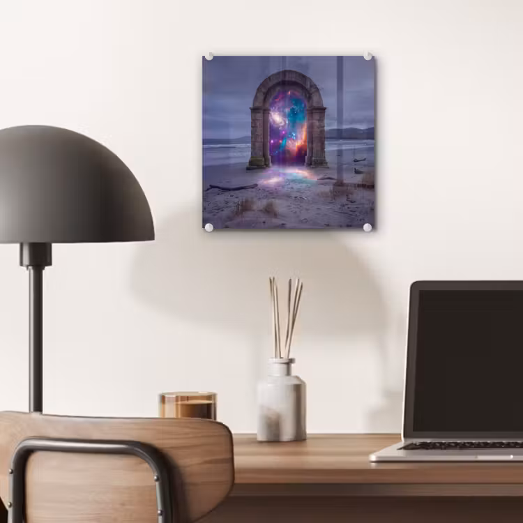 Glas schilderij - Poort - Strand - Ruimte — 7