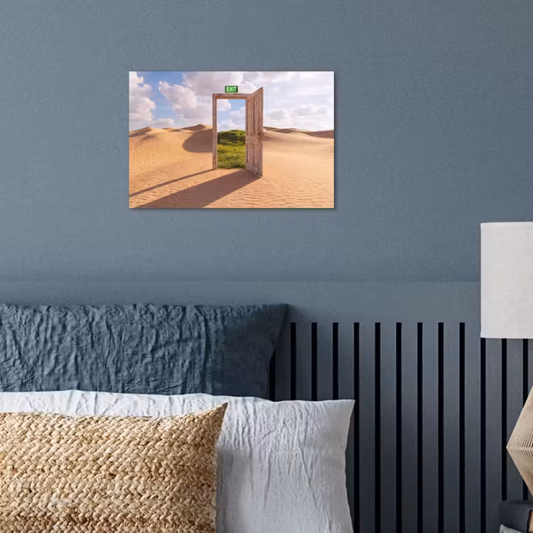 Poster - Deur - Woestijn - Gras — 3