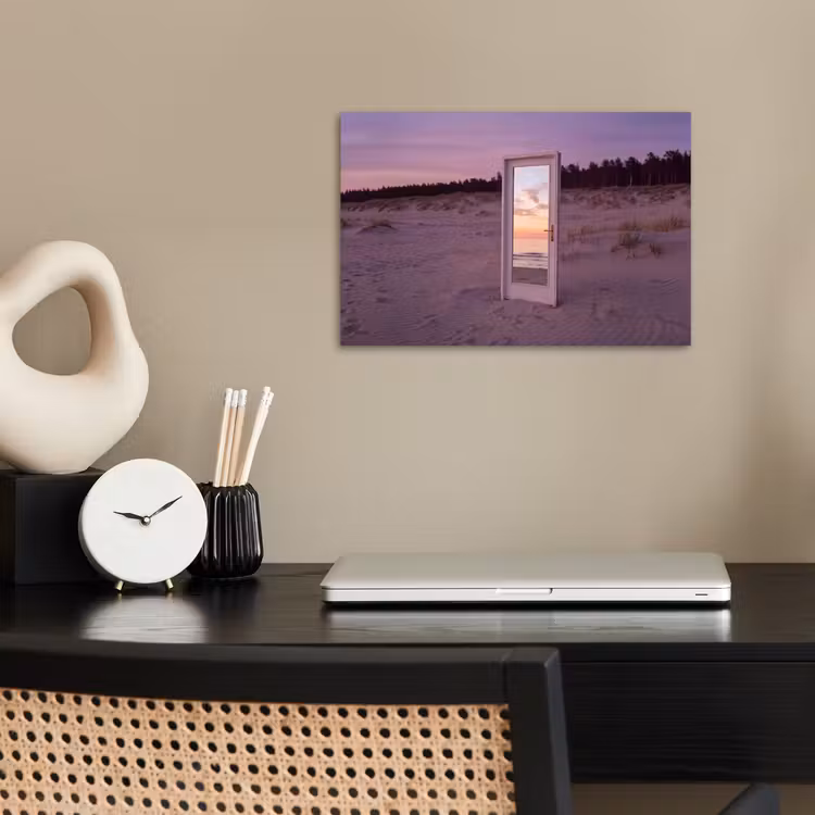 Poster - Spiegel - Zee - Zonsondergang — 2