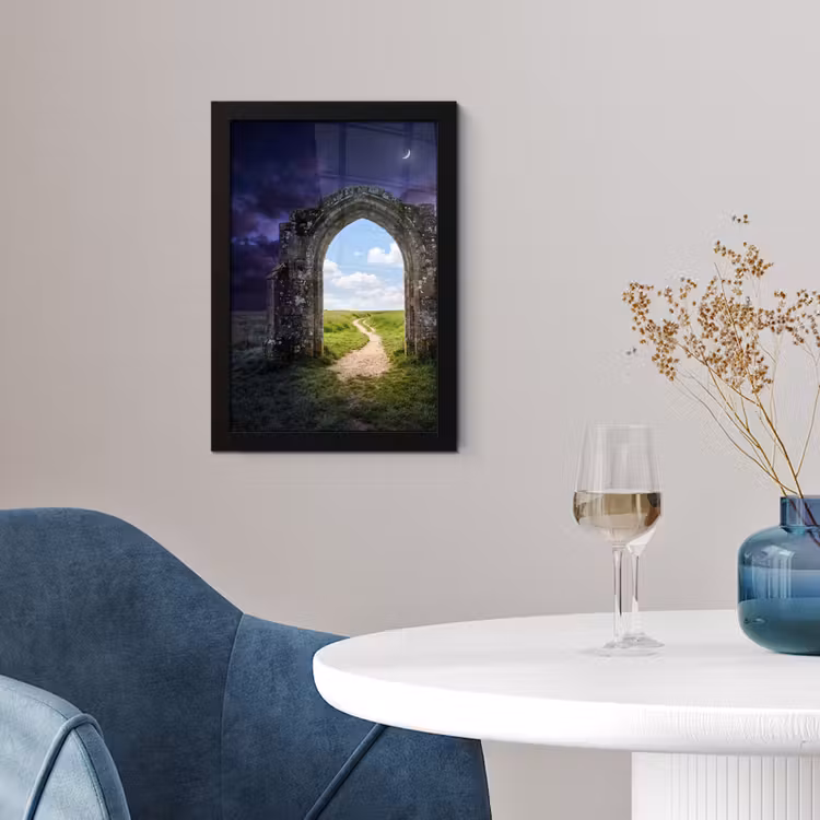 Poster met lijst - Boog - Landschap - Contrast — 4