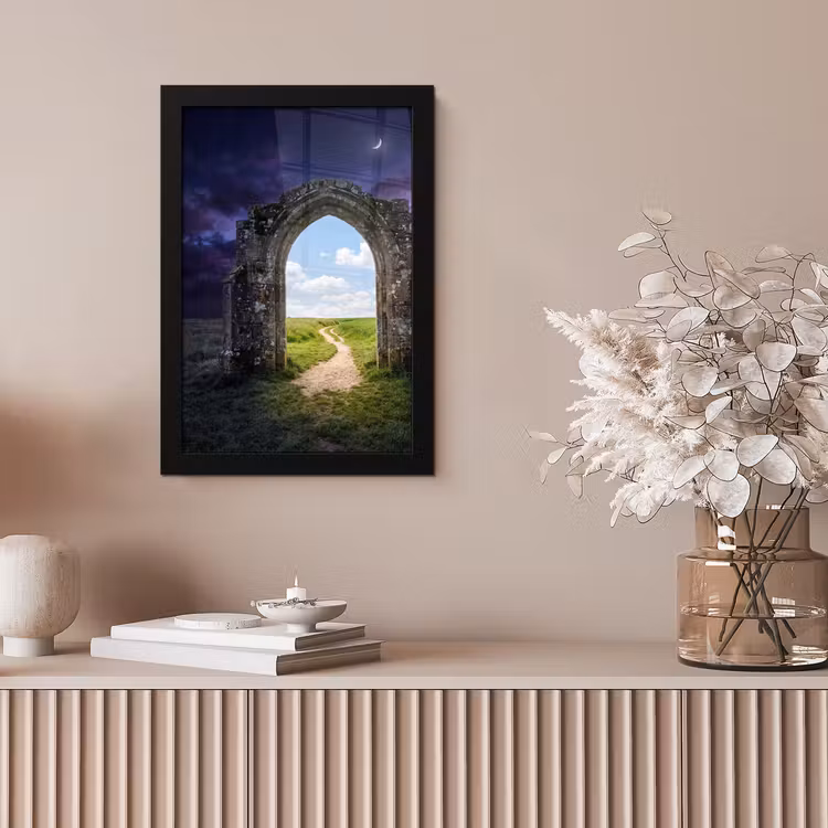 Poster met lijst - Boog - Landschap - Contrast — 5
