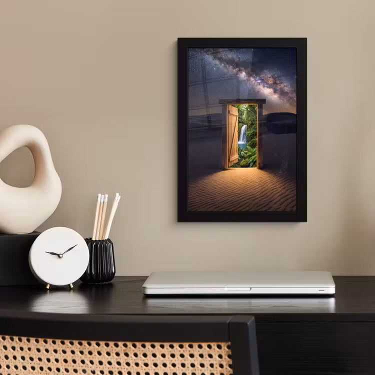 Poster met lijst - Deur - Woestijn - Natuur — 2