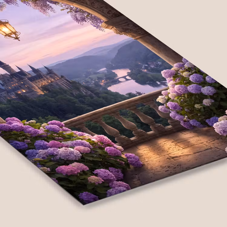 Poster met lijst - Kasteel - Rivier - Avond — 7