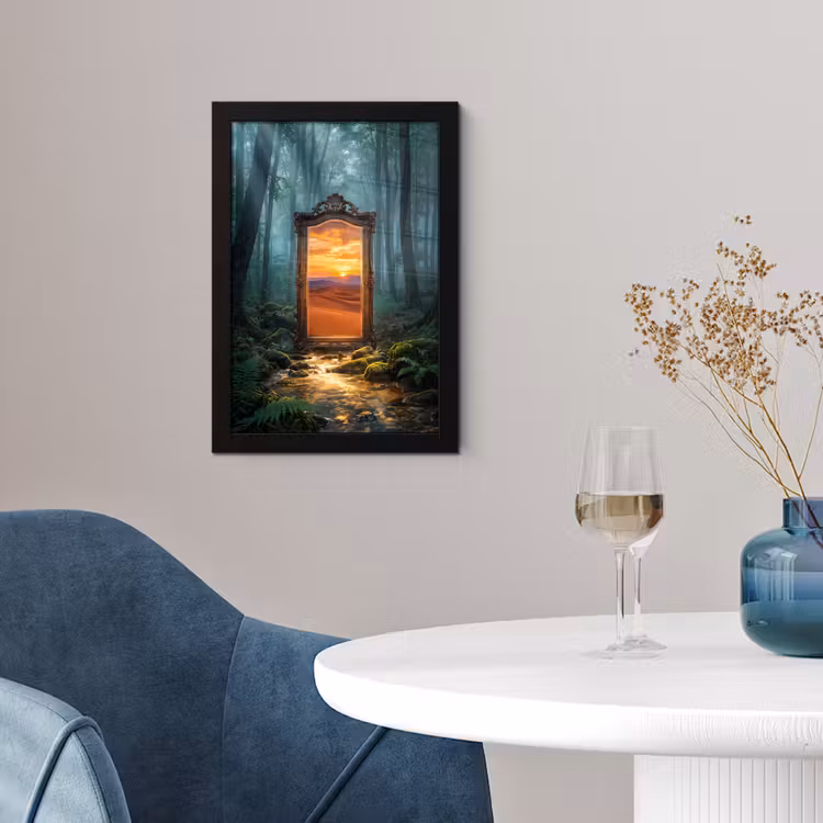 Poster met lijst - Spiegel - Bos - Natuur — 4