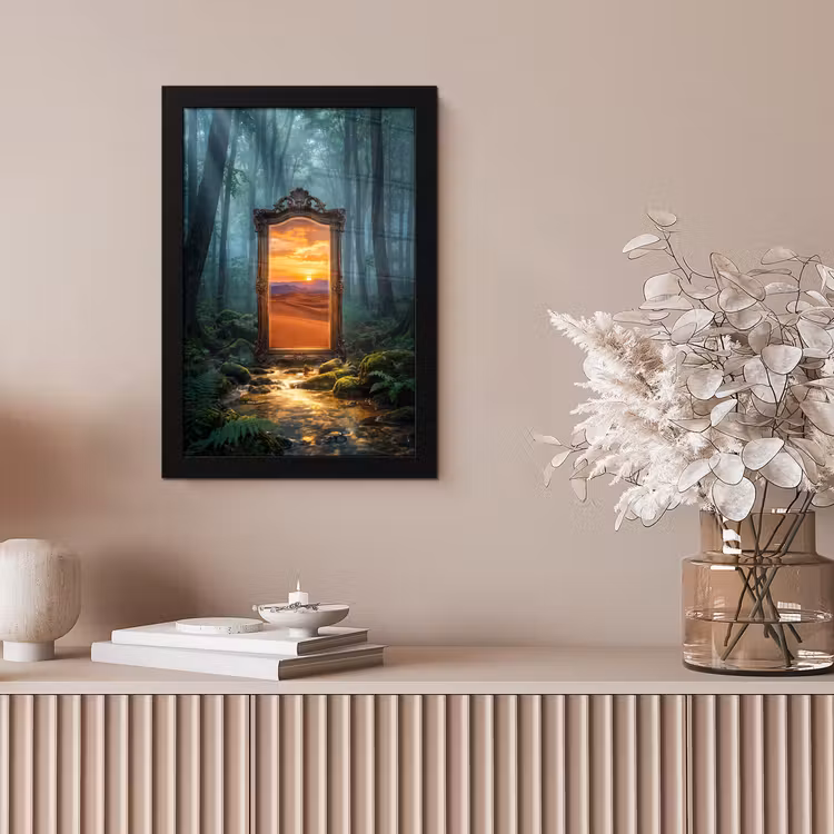 Poster met lijst - Spiegel - Bos - Natuur — 5