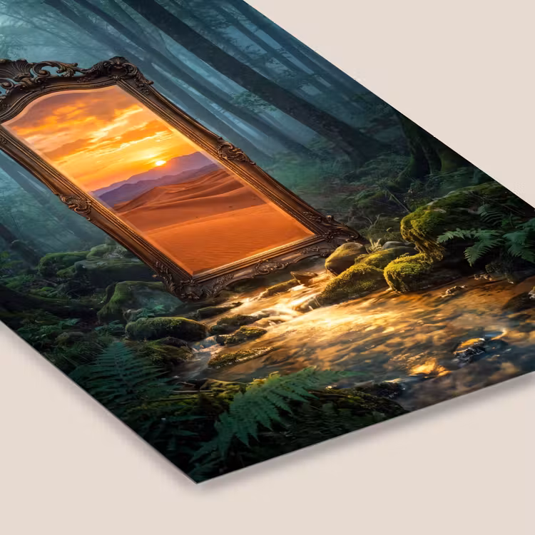 Poster met lijst - Spiegel - Bos - Natuur — 7