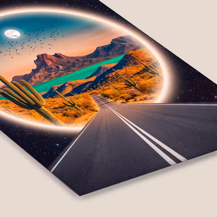 Poster met lijst - Weg - Woestijn - Natuur — 7