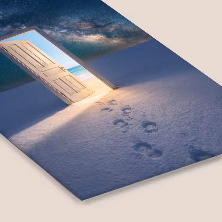 Poster met lijst - Deur - Sneeuw - Strand — 7