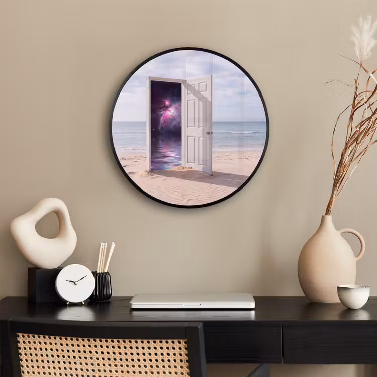Ronde fotolijst - Deur - Strand - Kosmos — 3