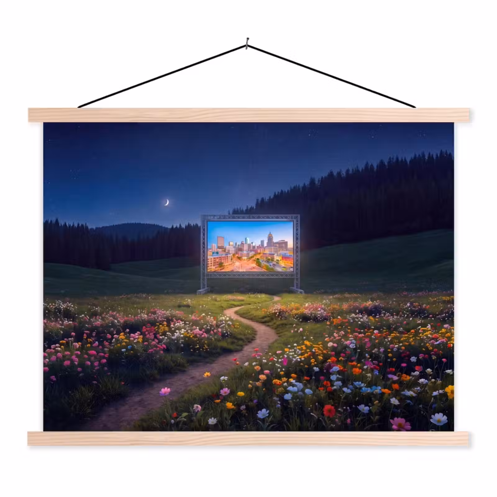 Schoolplaat - Scherm - Stad - Natuur — 1