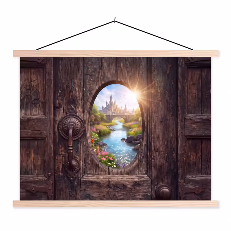 Schoolplaat - Kasteel - Rivier - Natuur — 1