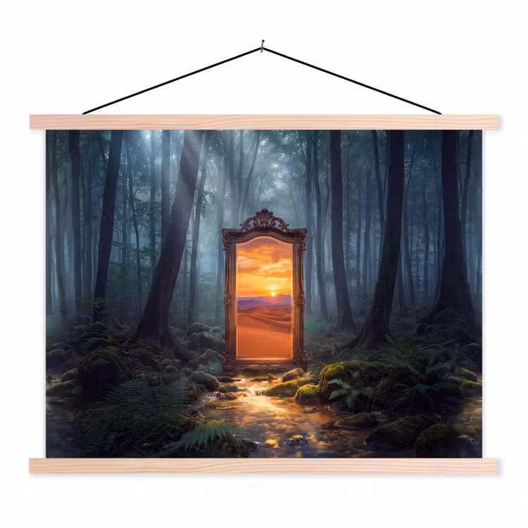 Schoolplaat - Spiegel - Bos - Natuur — 1