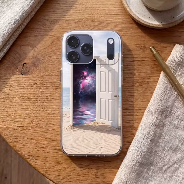 Telefoonhoesje Softcase - Deur - Strand - Kosmos — 2