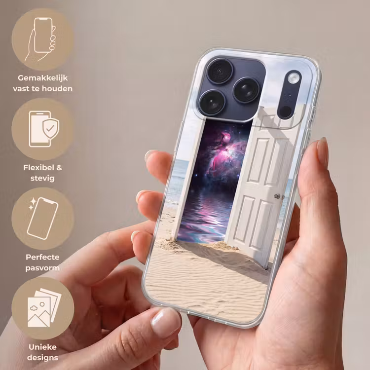 Telefoonhoesje Softcase - Deur - Strand - Kosmos — 4