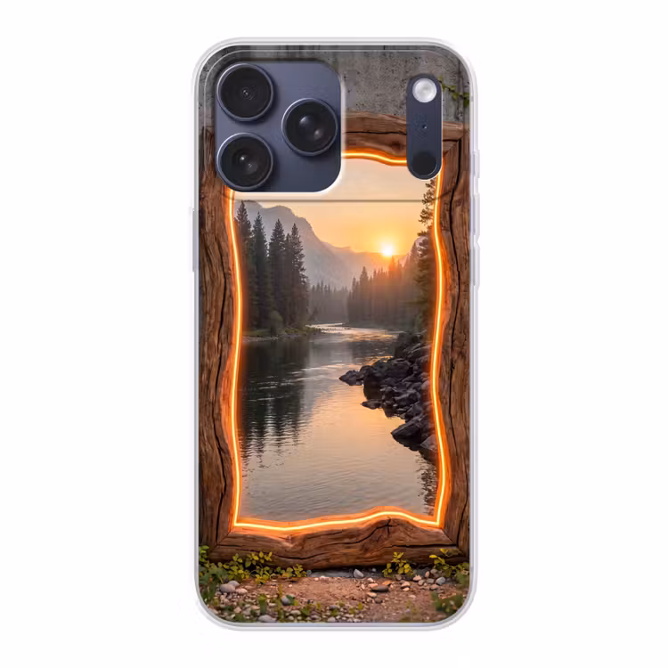 Telefoonhoesje Softcase - Landschap - Kader - Licht — 1