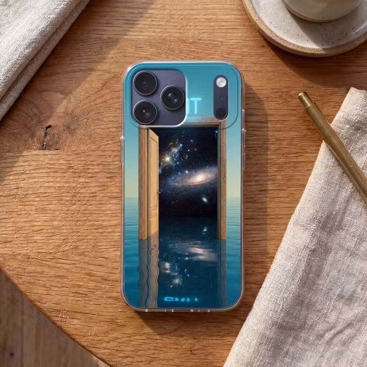 Telefoonhoesje Softcase - Deur - Ruimte - Abstract — 2