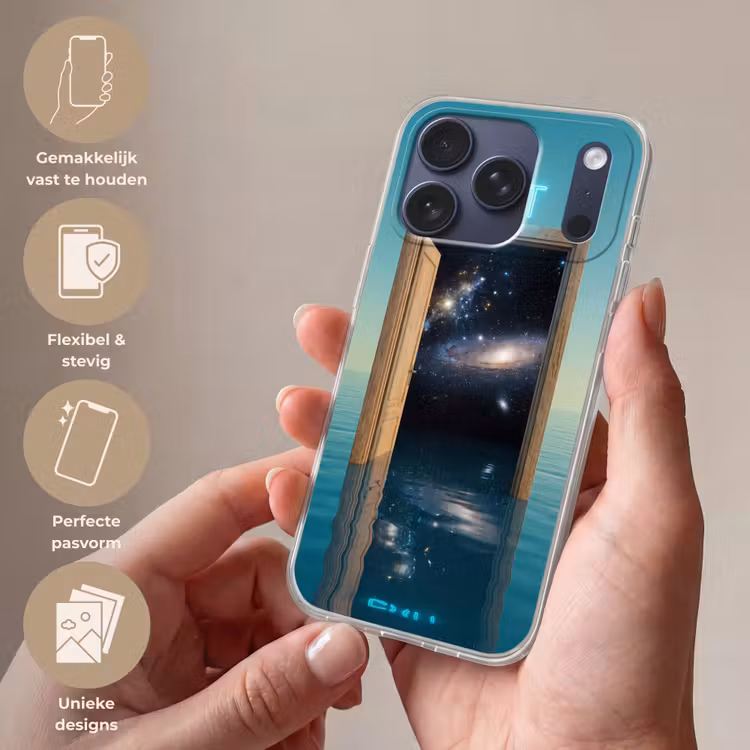 Telefoonhoesje Softcase - Deur - Ruimte - Abstract — 4