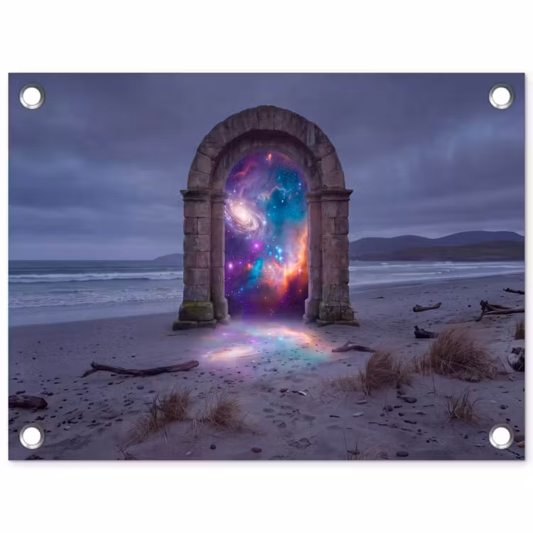 Tuinposter - Poort - Strand - Ruimte — 1
