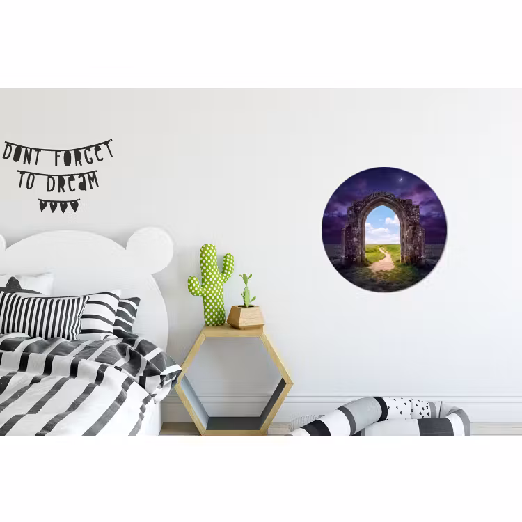 Wandcirkel - Aluminium - Boog - Landschap - Contrast — 5