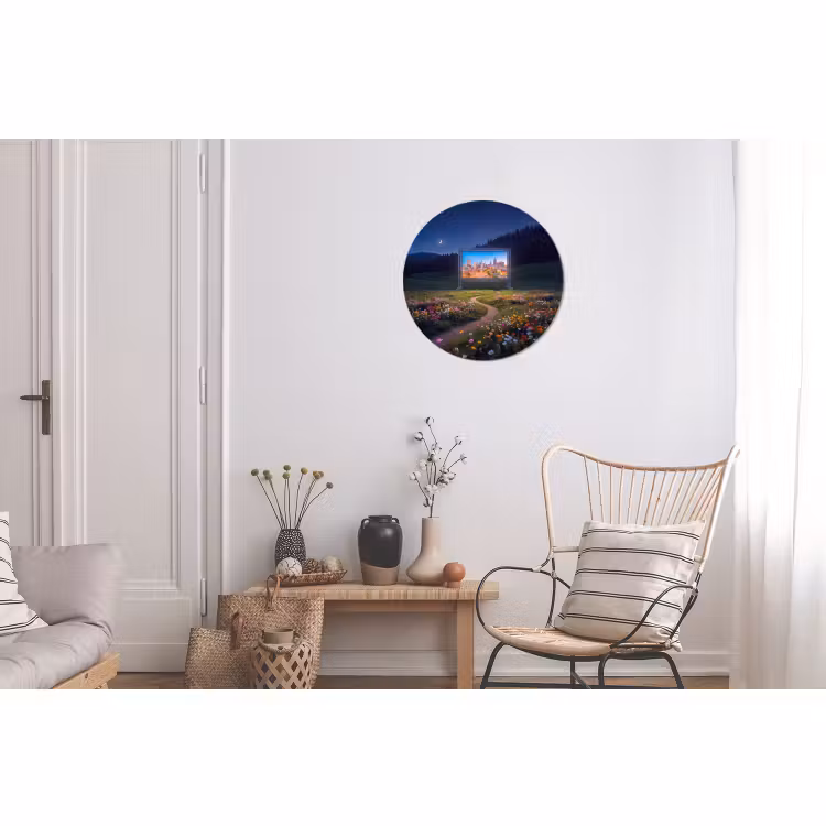 Wandcirkel - Aluminium - Scherm - Stad - Natuur — 2