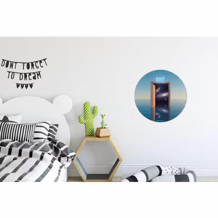 Wandcirkel - Aluminium - Deur - Ruimte - Abstract — 5