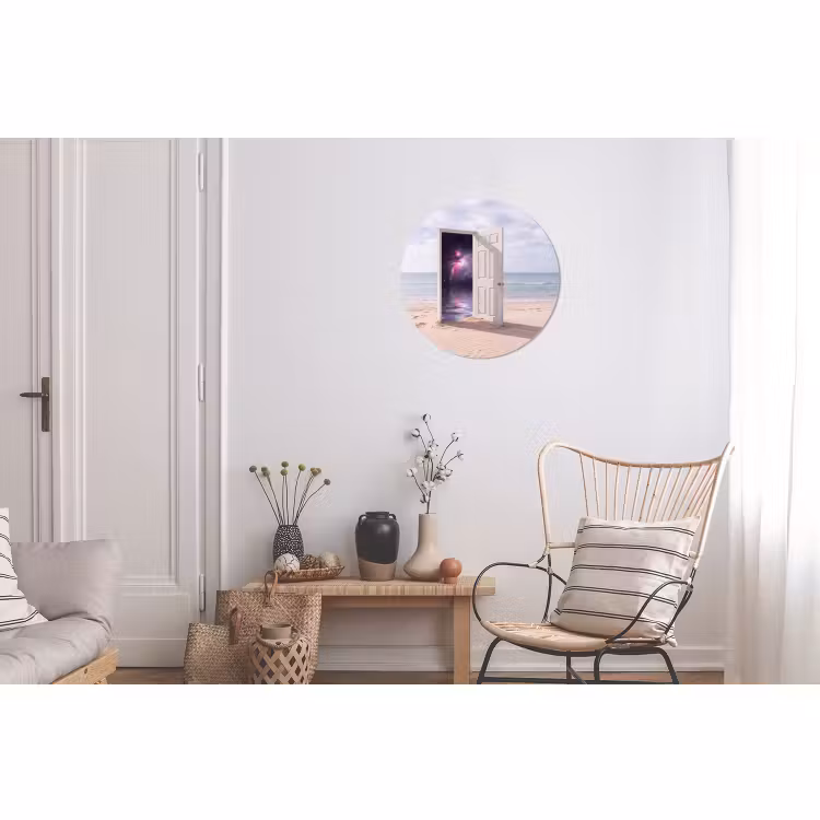 Wandcirkel - Aluminium - Deur - Strand - Kosmos — 2