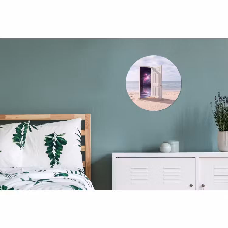Wandcirkel - Aluminium - Deur - Strand - Kosmos — 4