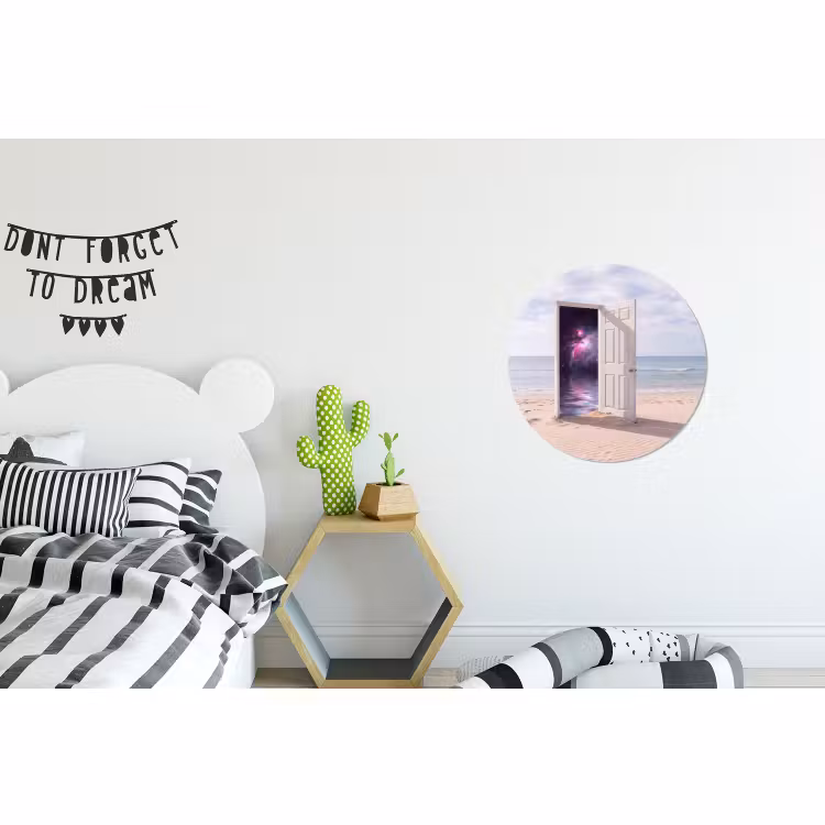 Wandcirkel - Aluminium - Deur - Strand - Kosmos — 5
