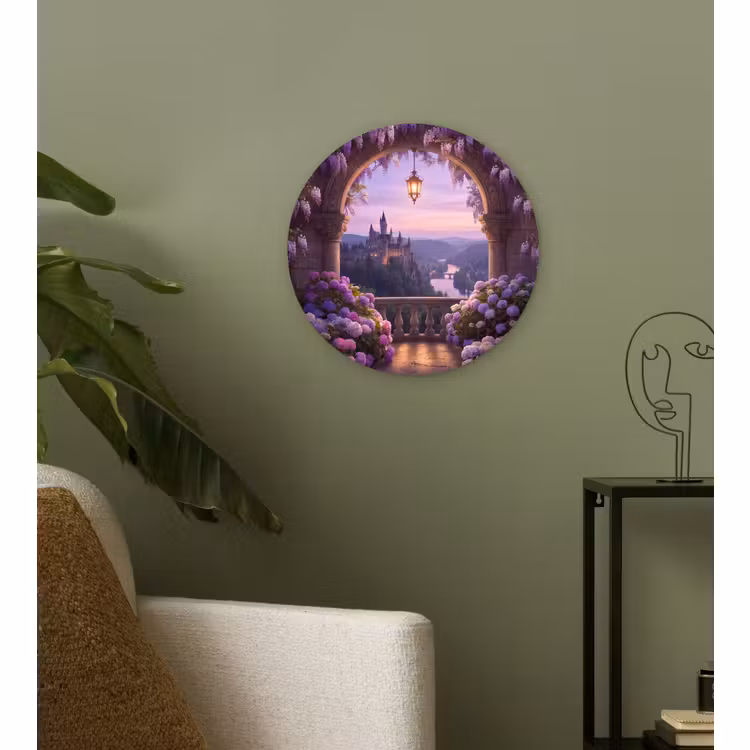 Wandcirkel - Glas - Kasteel - Rivier - Avond — 3