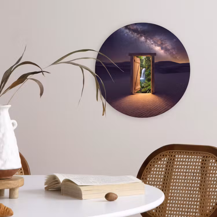 Wandcirkel - Glas - Deur - Woestijn - Natuur — 4