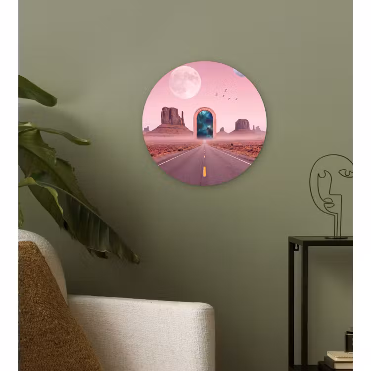 Wandcirkel - Glas - Landschap - Poort - Ruimte — 3