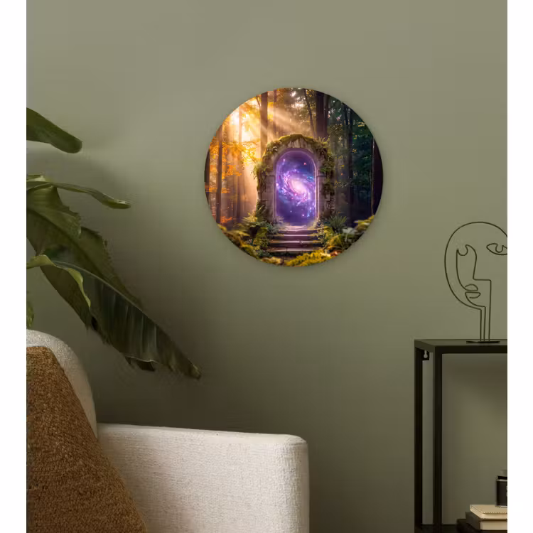 Wandcirkel - Glas - Poort - Kosmos - Bos — 3